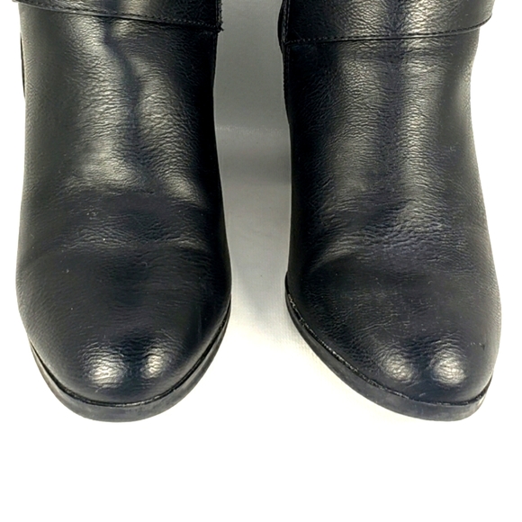 Apt. 9 Advisor Black Vegan Leather, Side Zip, Almond Toe, Bootie. Women's 7.5M - Picture 7 of 12